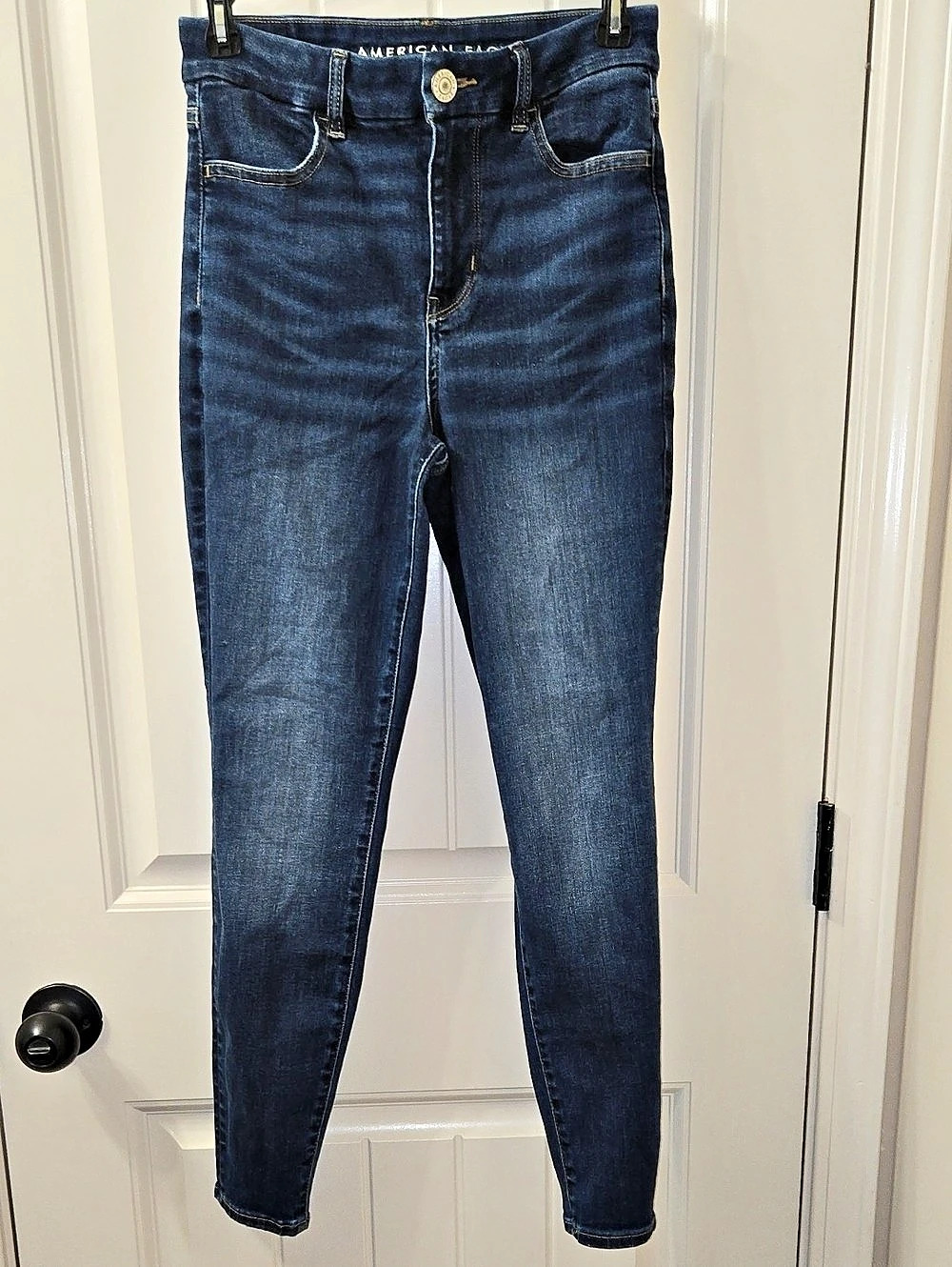 American Eagle Curvy Hi-Rise Jegging Blue Jeggings Size 2 Short Like New